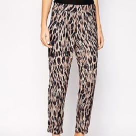 Warehouse Peg Trouser In Animal Smudgy