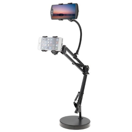 Extendable Double Phone Holder With Suspension Boom