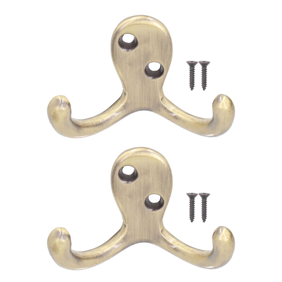 2Pcs Clothes Hook Zinc Alloy Simple Designed Easy Install
