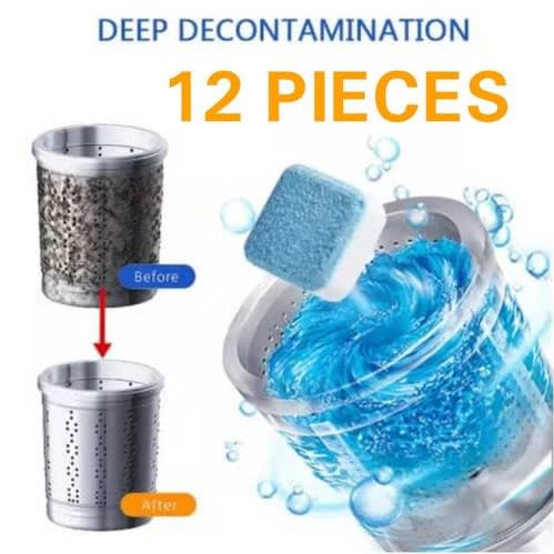 Washing Machine Tank Cleaning Tablet Detergent-  12pcs
