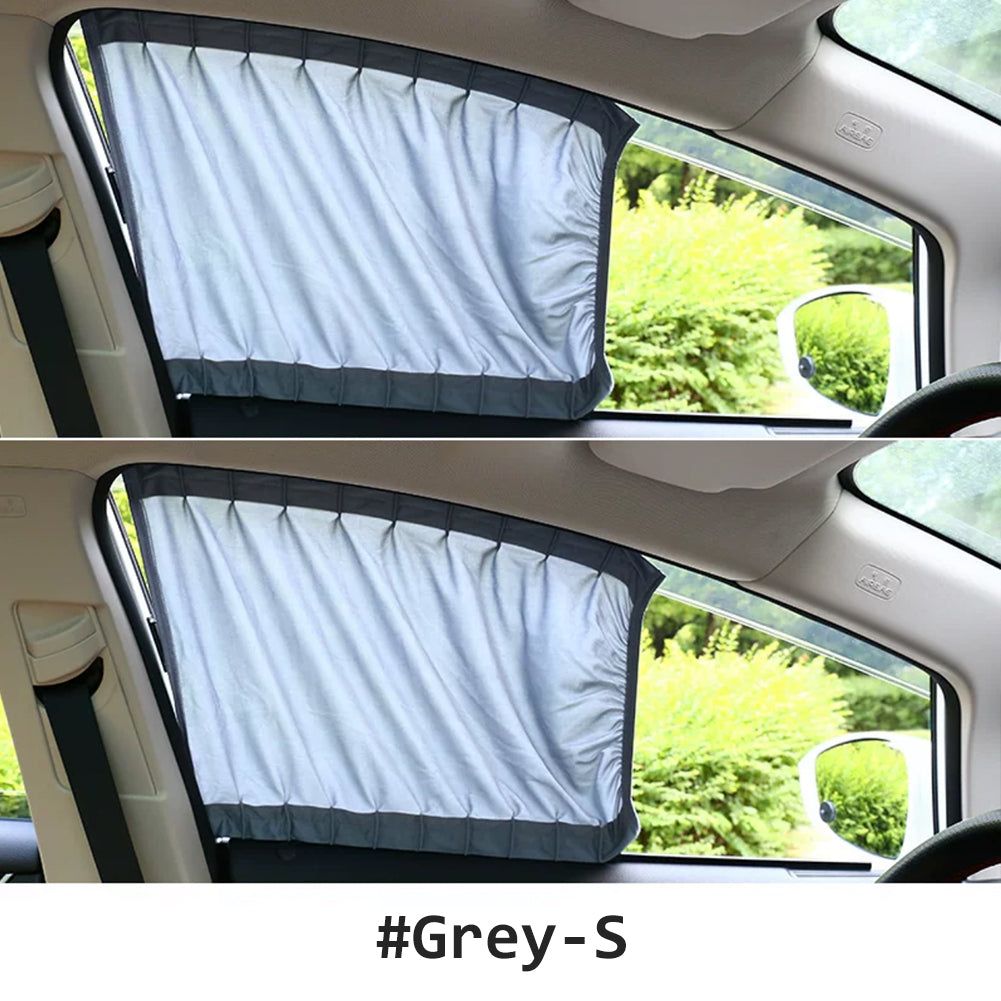 2 Pcs/Set Car Curtain Automobile Window Sunshade Polyester Sun Visor Blinds Cover Front Rear W WEF