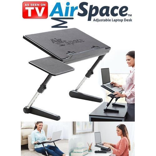 Airspace Adjustable Laptop Desk With Mouse Pad And Cooling Fan