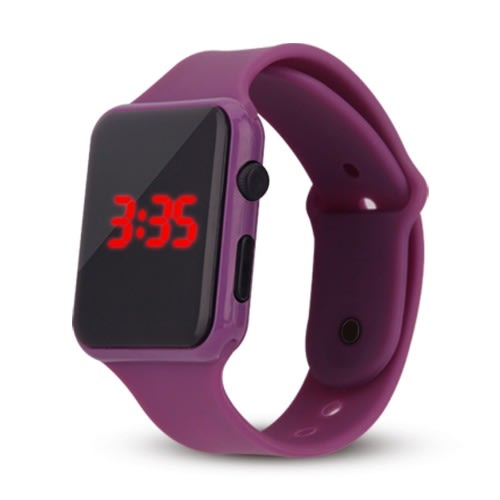 Electronic Silicone Wristwatch-purple