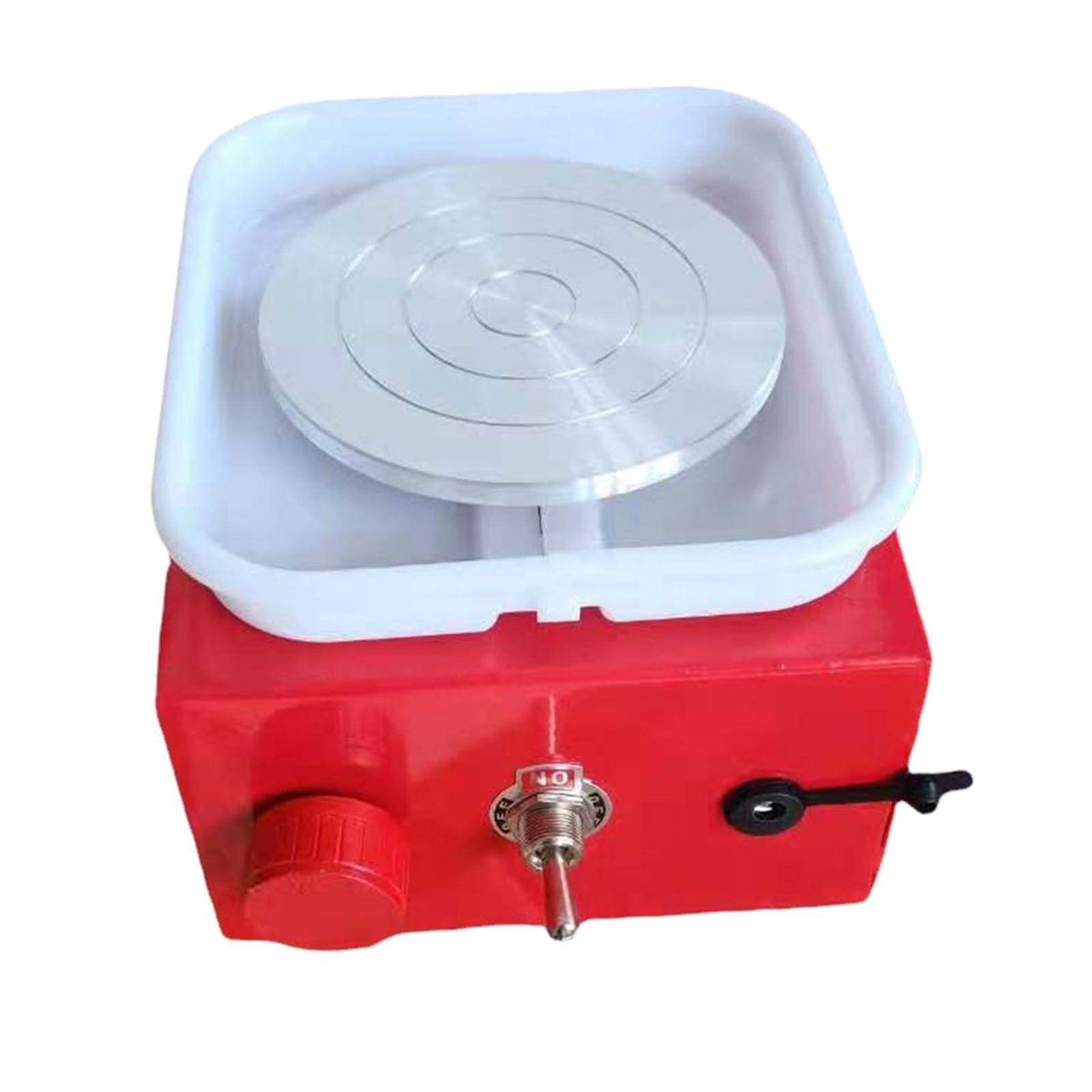 Mini Pottery Wheel Machine Electric Making Forming Tool DIY Art Red