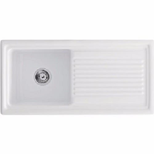 Single Bowl Ceramic Kitchen Sink with Side Tray