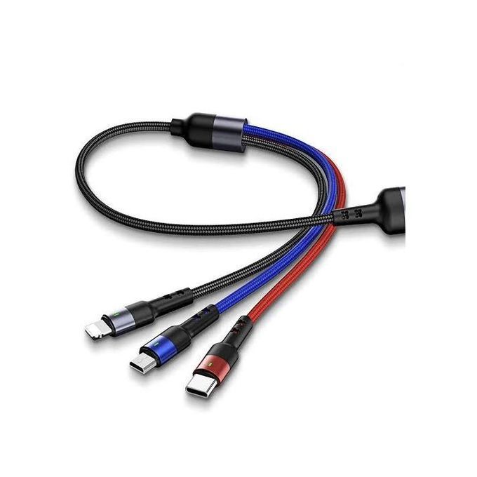 USB 3IN1 IPhone, Type C, Micro Android USB, Fast Charger Charging Cables