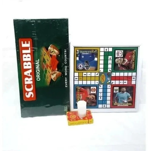 Game Combo - Scrabble Ludo & Whot 3in1 With Extra Dice