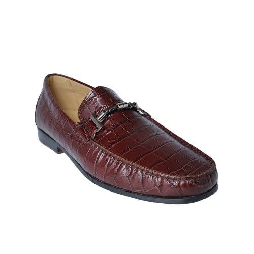 Brown Patterned Calf Skin  Shoe