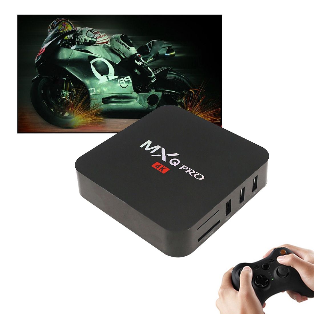 MXQ PROi 1080P 4K HD Smart TV BOX With Remote Controller, Android 7.1 S905W Quad Core Cortex-A53 Up To 2GHz, RAM: 2GB, ROM: 16GB, Support WiFi