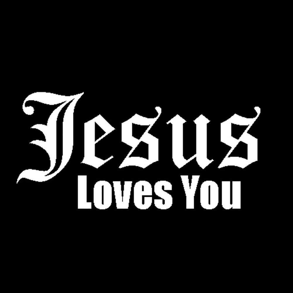 Jesus Love You Letters Reflective Car Vehicle Body-White