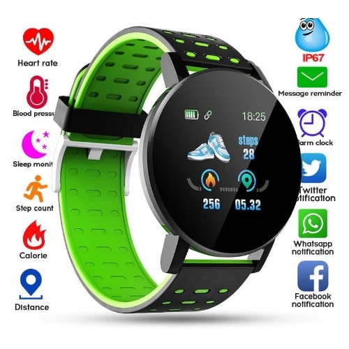 Unisex Bluetooth Smartwatch, Blood Pressure, And Heart Rate Monitor
