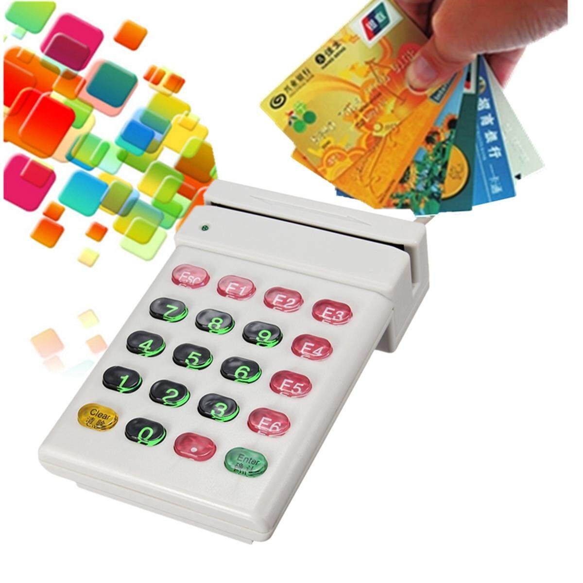 5V F2F POS USB Magnetic Credit Card Reader Machine Numeric Keypad Supermarket