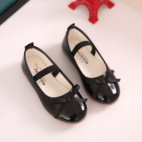 Children's Small Leather Shoes Princess Shoes-black