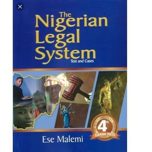 The Nigerian Legal System Fourth Edition By Ese Malemi
