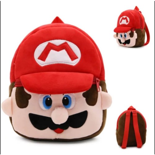 Cute Toddler Mario Cartoon Plush Kids Bag For 1-3 Years