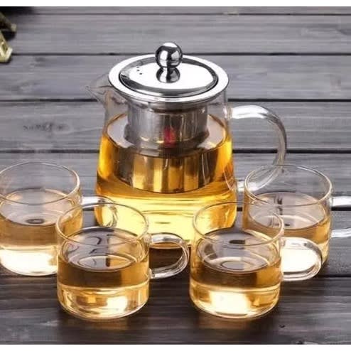 Coffee Pot With Cups - Set Of 5