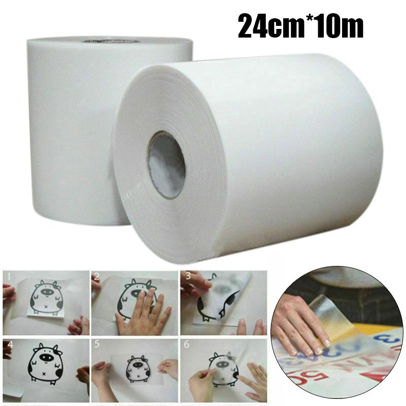10m/Roll Clear PET Tape Hot Transfer Paper Printing Sticker Application Tape Sticky Decal Sticker For Sign Vinyl Graphics-