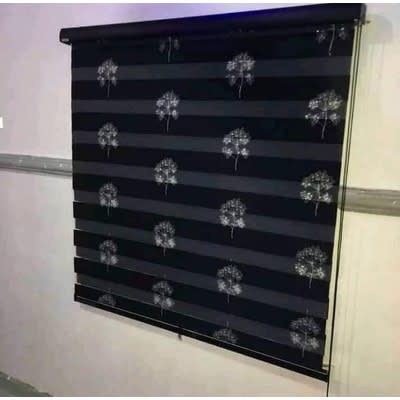 Day & Night Window Blind - Black - 1m * 1m - 39inch * 39 Inches