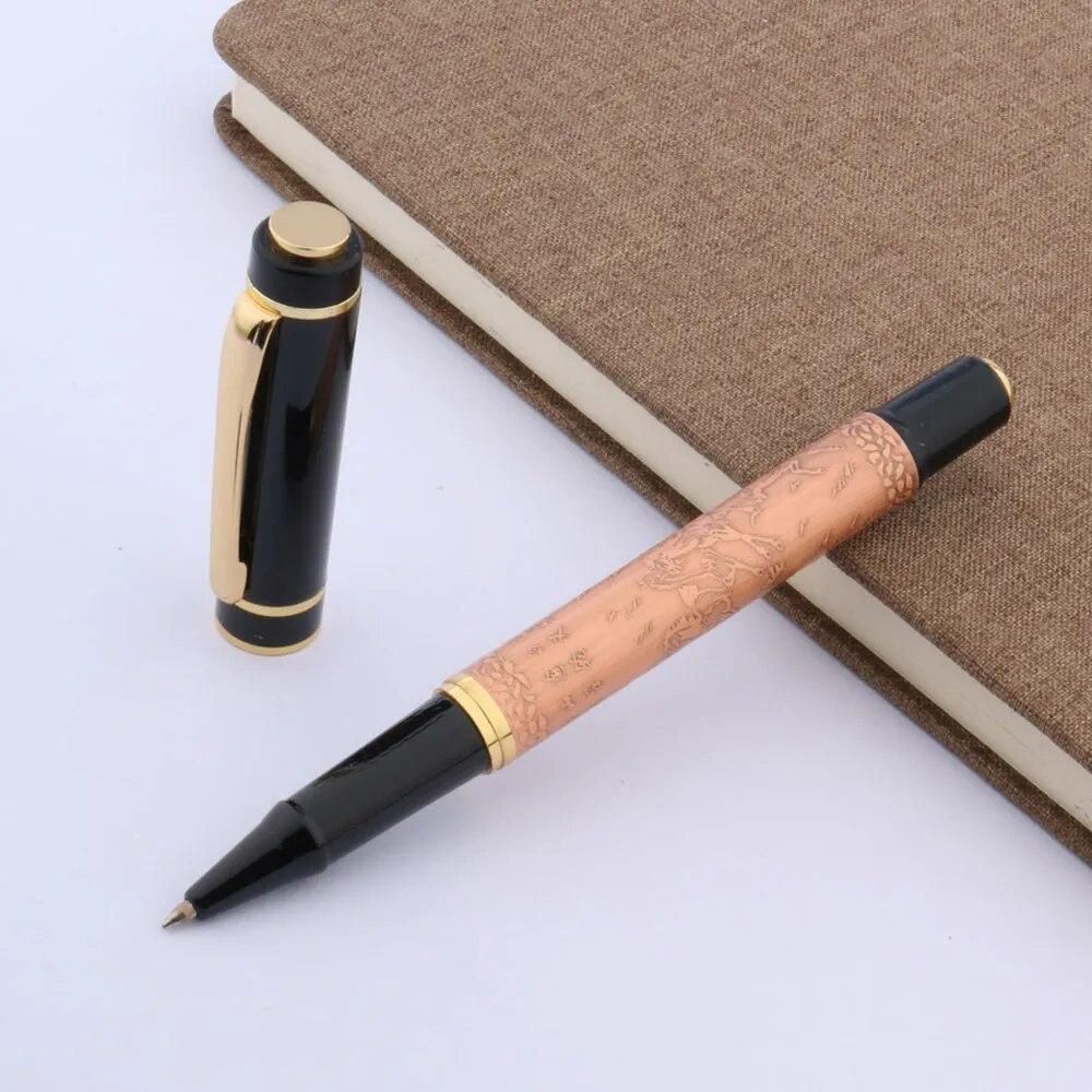 High Quality 509 Bronze Roller Ball Pen Signature Xubeihong "the eight horses" ink ball point pen Stationery