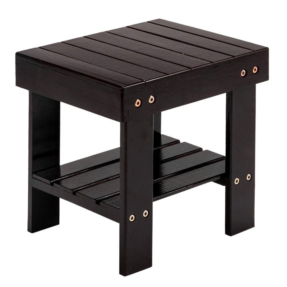 Small Square Children Bench Low Bamboo Stool Bamboo Modern Home Stool Living Room Bedroom Entryway Foyer
