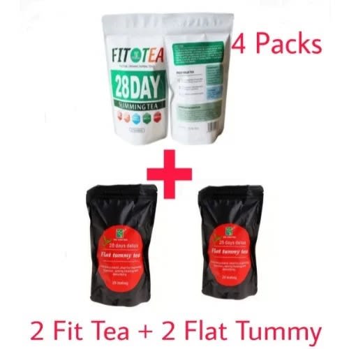 Slimming Tea + Flat Tummy Tea - 4 Packs