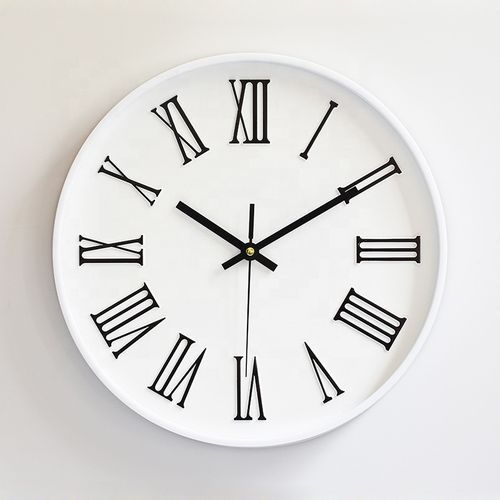 12 Inch Minimalist Roman Numeral Wall Clock