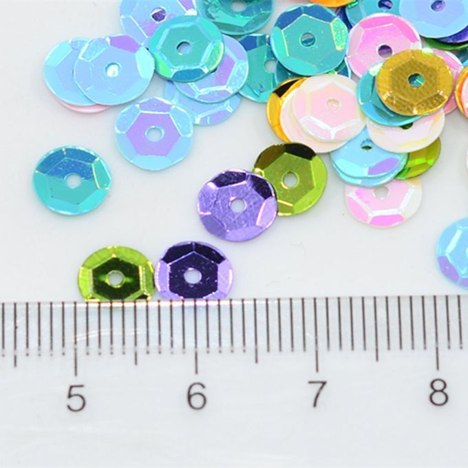 400pcs Shiny Round Cupped Cup Sequins Embellishment For Sewing Purple