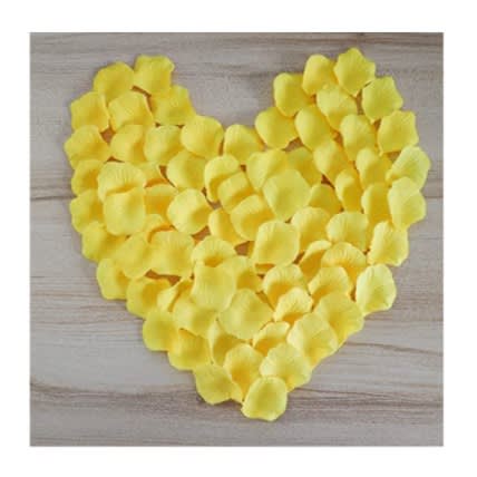 Enigma 100 Pcs Yellow Artificial Rose Petals - Wedding/Party Decorations - Flower Girls Toss
