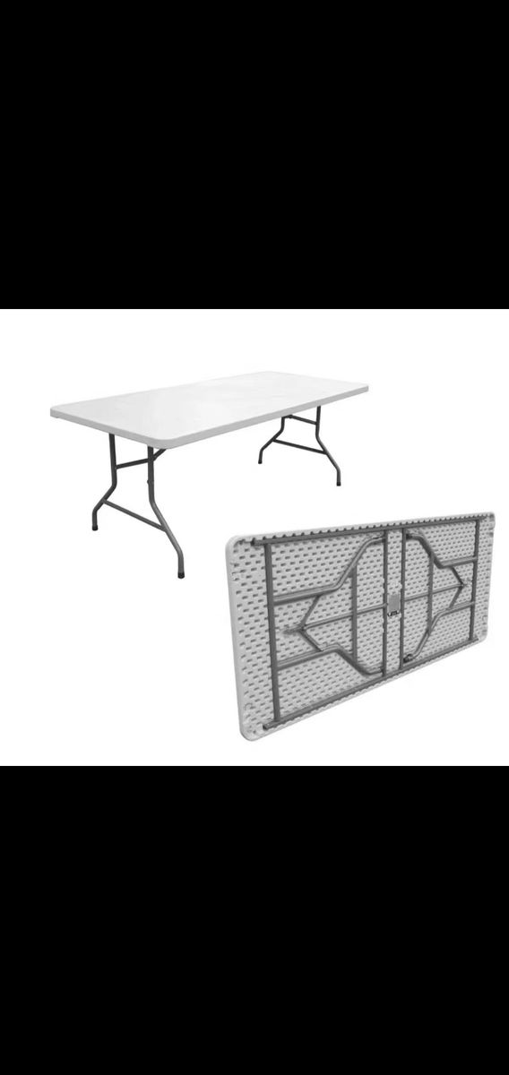 6ft Metal Leg Foldable Plastic Table