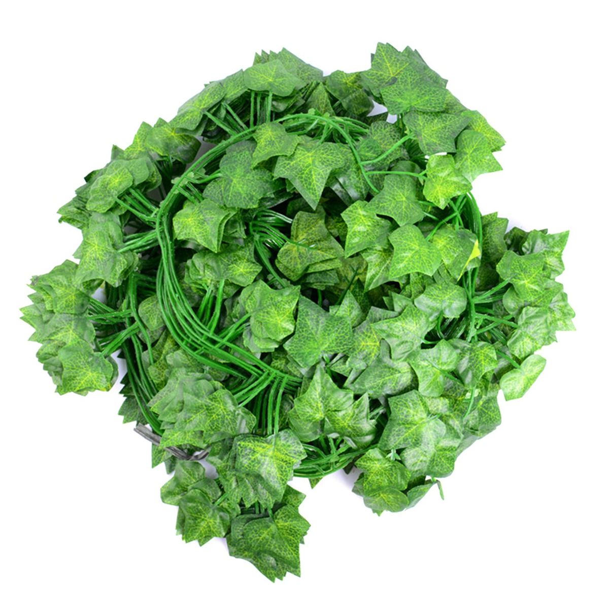 Factory wholesale artificial rattan leaves artificial flower vines decorative vine green radish creeper grape leaves ivy 1 packet of sweet potato leaves (12 pieces)