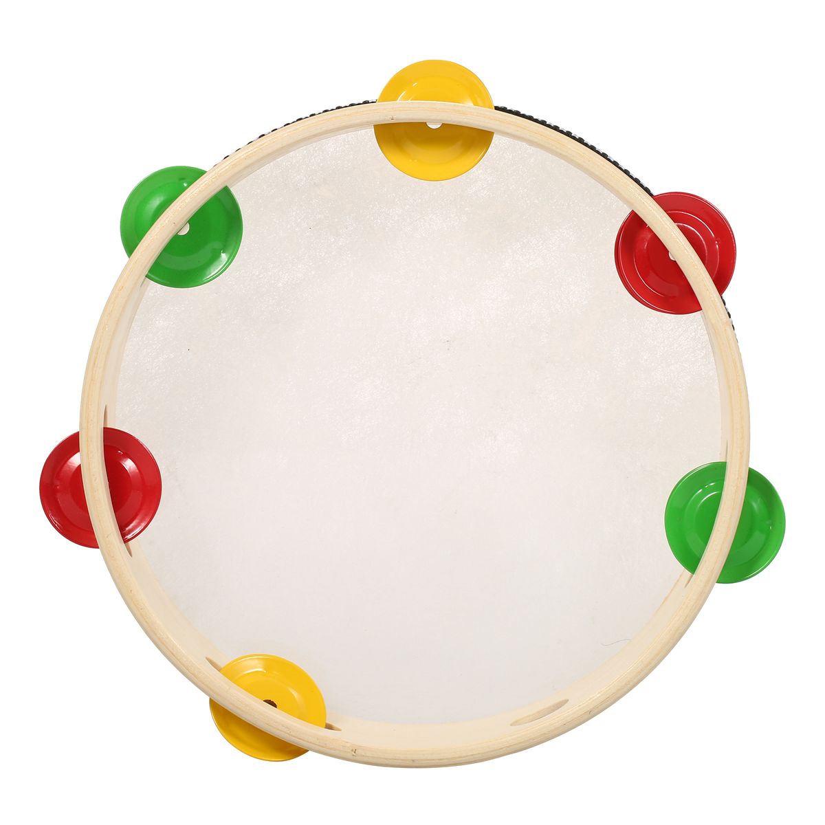 8 Inch Wooden Tambourine Handbell Hand Drum With Single Row