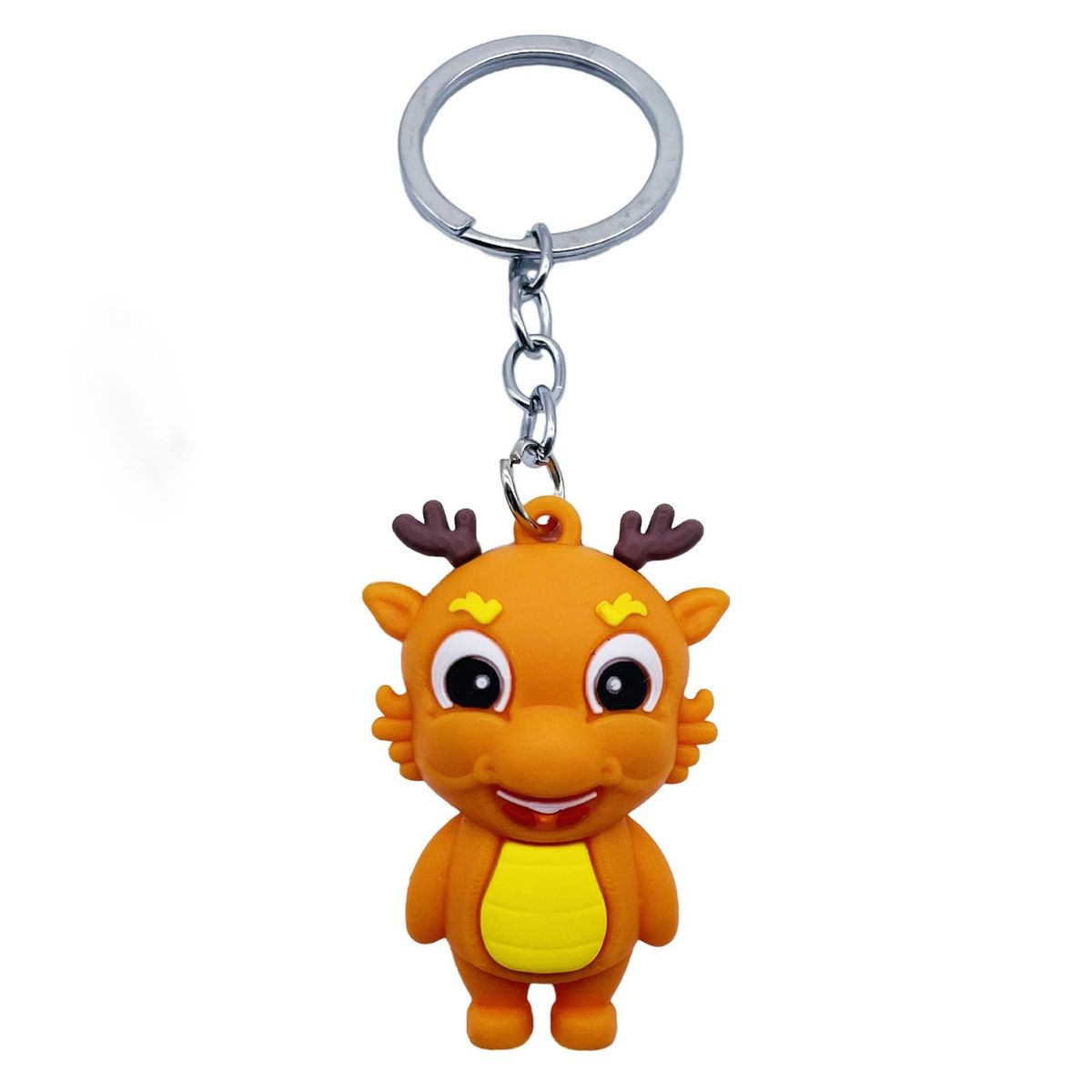 Dragon Doll Keychain Chinese Dragon Keychain Cute Lightweight Car Key Orange