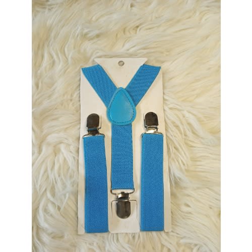 Children Clip-on Y-back Suspenders- Light Blue