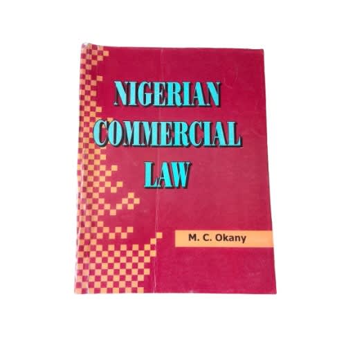 Nigerian Commercial Law By M.c Okany - 2009 Paperback