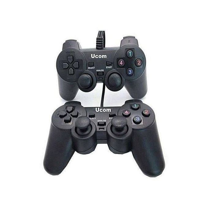 2 Black USB Pad GameController For PC Laptop DesktopComputer