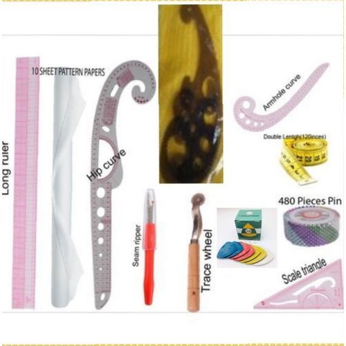Pattern Making Papers/FRENCH CURVE SET+TailorChalk