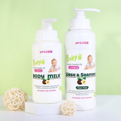 Bubula Baby Camellia Body Milk - 300ml & Wash - 1000ml Combo