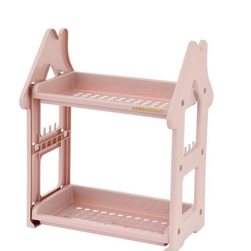 Desktop Plastic Rack 2-layers Small House Kitchen Racks Household Items Storage Rack Shelves