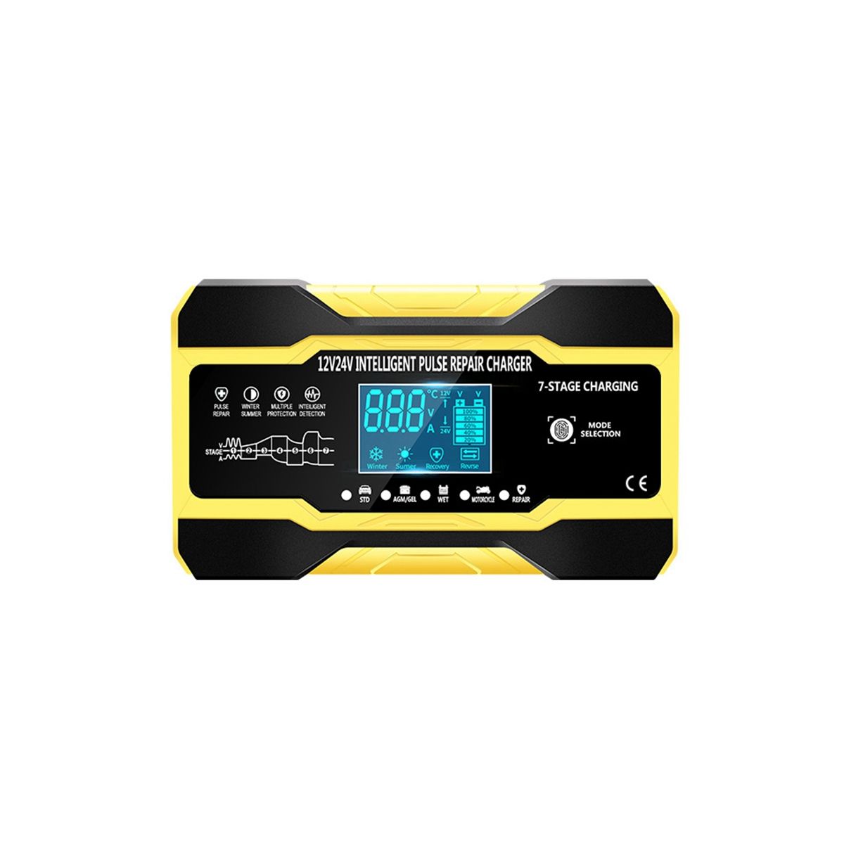 12V 24V Fully Automatic Smart Charger 10AHigh Power