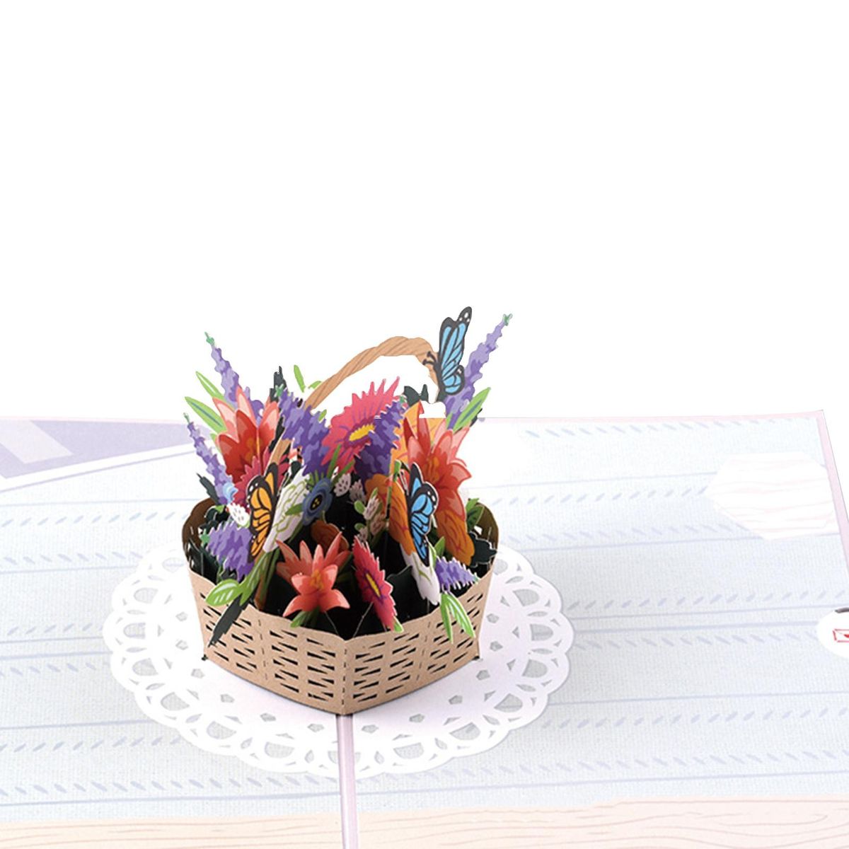 1 Set Greeting Card DIY Handwriting 3D Foldable Fathers Day Blessing Card Purple