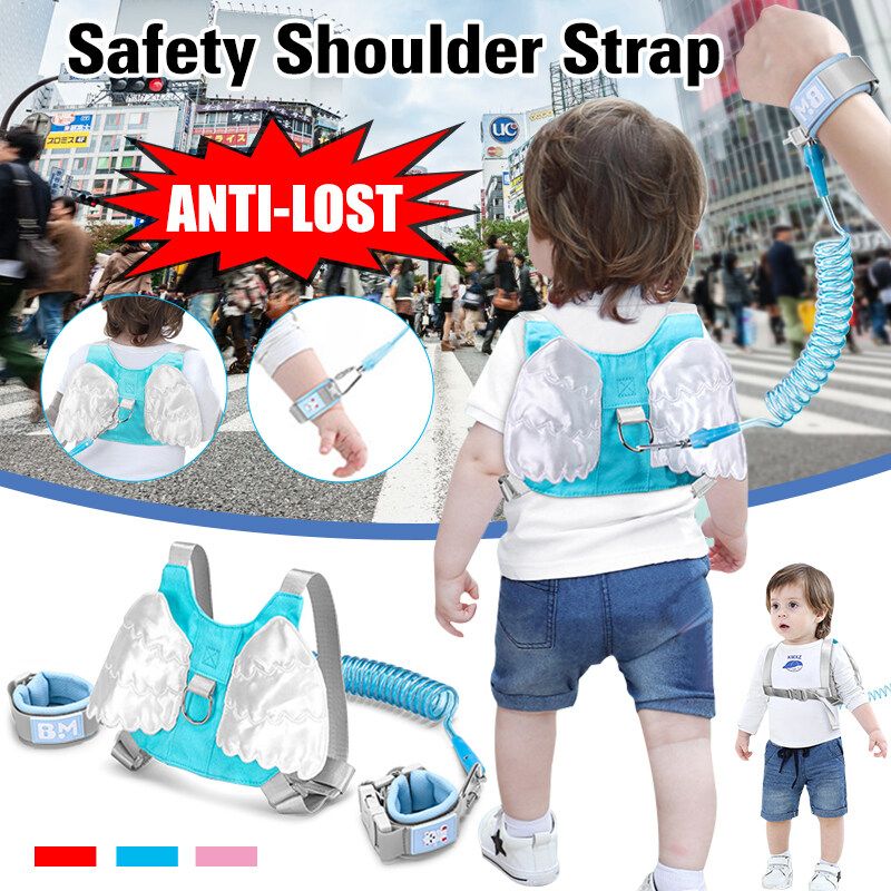 Anti Lost Kids Leash & Toddlers Wrist Strap 2.5 Meters Child Harness Child Safety Wristband Hand Belt Strap For 1 To 10 Years Old Child Pink Angel