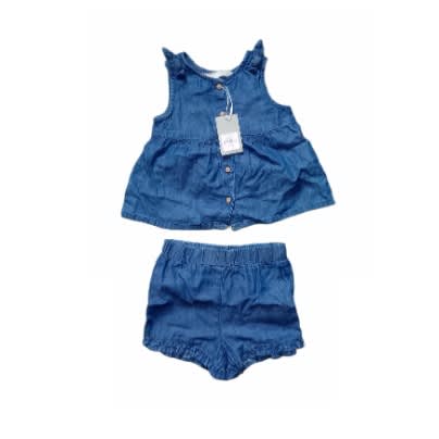 Denim Dress Top With Shorts