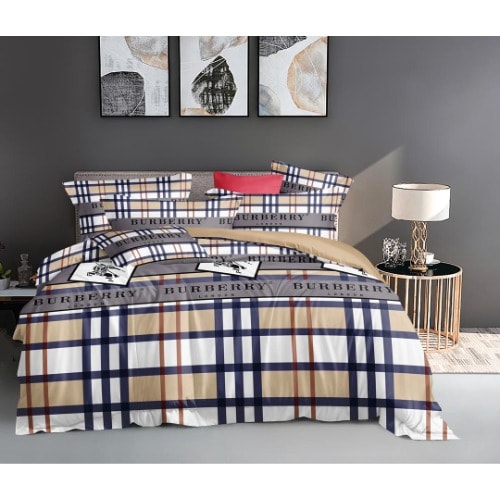 Bedsheet  And Four Pillowcases - Burberry Inspired