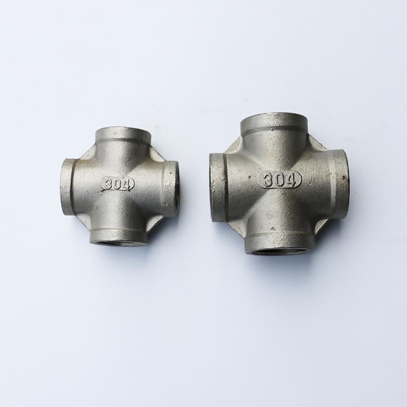 Internal Thread Four-Way 304/201/316 Equal Socket Internal Thread Thread Four-Way Stainless Steel Wire Buckle Four-Way Casting Pipe Fittings