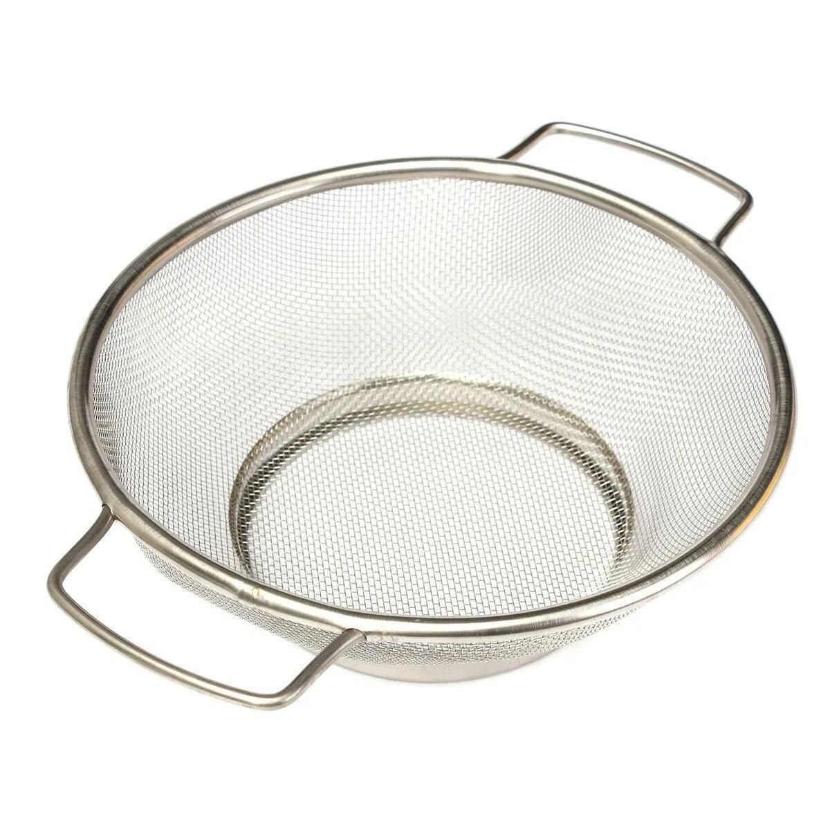 Stainless Steel Fine Mesh Strainer Bowl Drainer Vegetable Sieve Colander Sifter