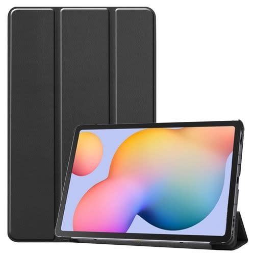 Leather Case With Screen Protector For Samsung Galaxy Tab S6 Lite 10.4  - Black