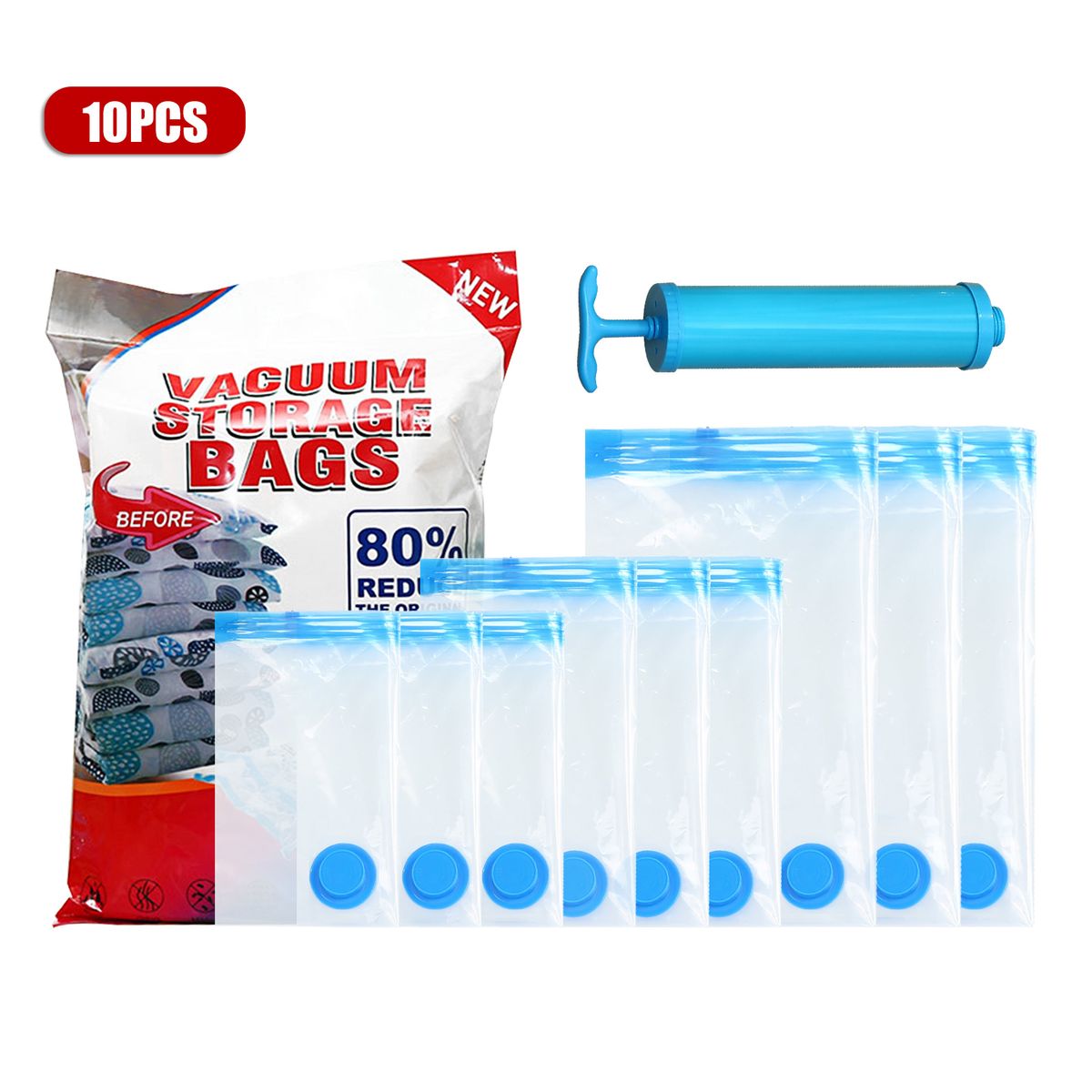 Vacuum Compressed Storage Bags For Clothes Bed Sheet Pillow