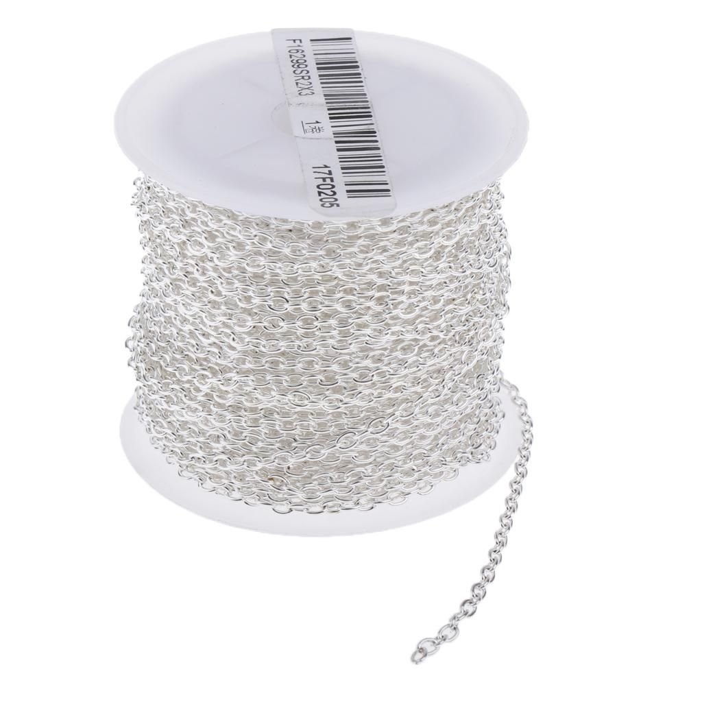 10 Yards/Roll Bracelet Extension Chain Necklace Tail Extender Platinum