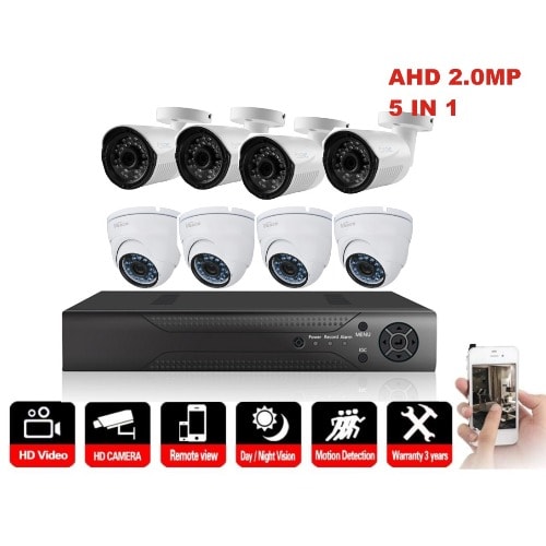 Cctv 8 Channel Cctv System Outdoor & Indoor