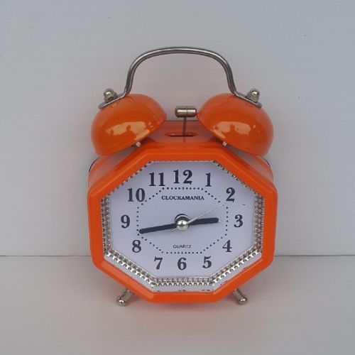 OCTAGON Bell Alarm Clock - Orange